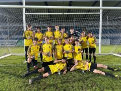 Group Rhodes celebrates promotion and Challenge Cup win of Ossett Albion FC team