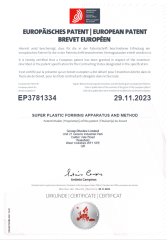 Group Rhodes Granted Worldwide Patents for its Superplastic Forming Technology